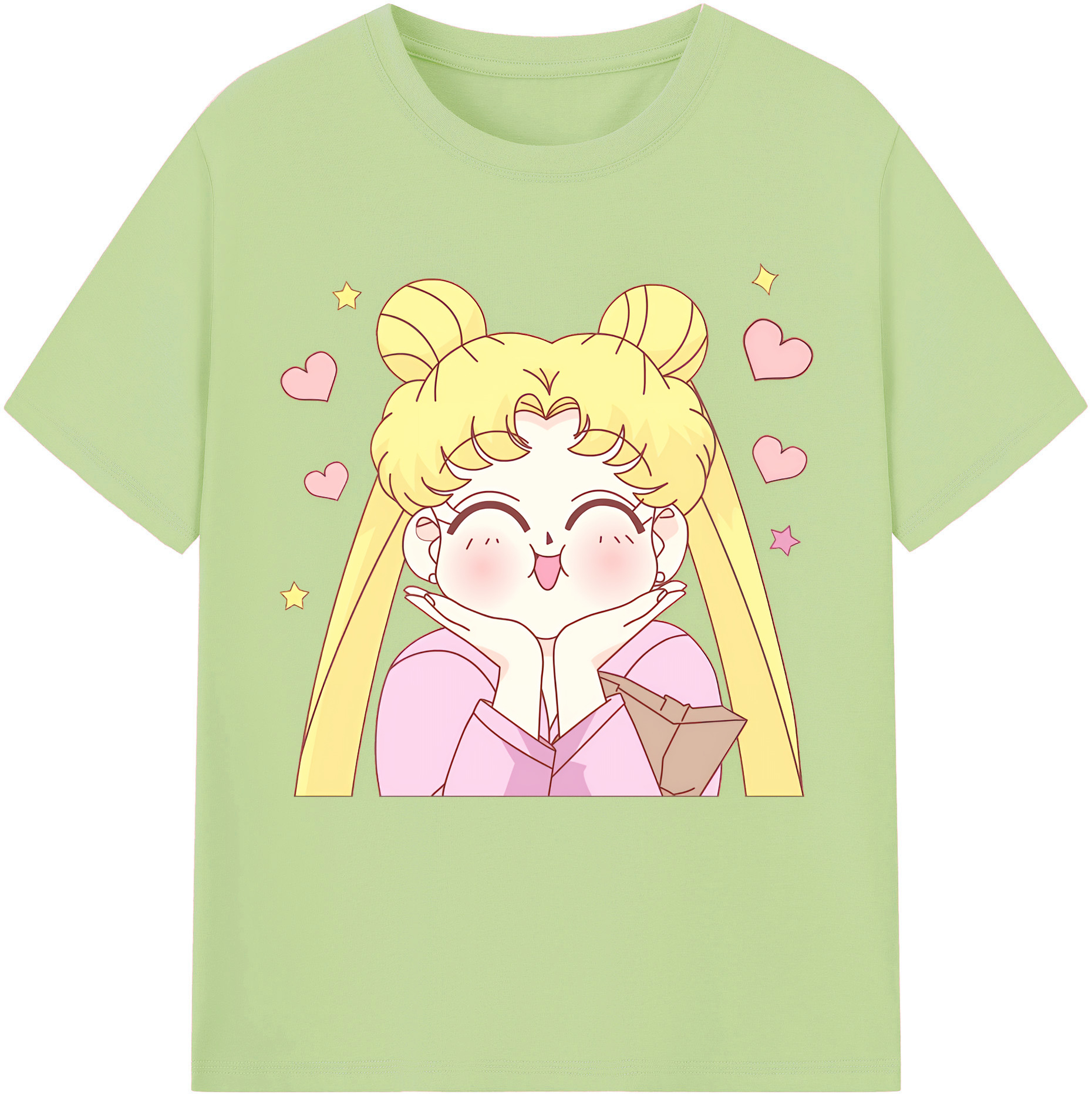 （画像用） 美少女戦士セーラームーン 愛野 美奈子 あいの みなこ Sailor Moon Aino Minako 綿100％半袖Tシャツ（フロントプリント）